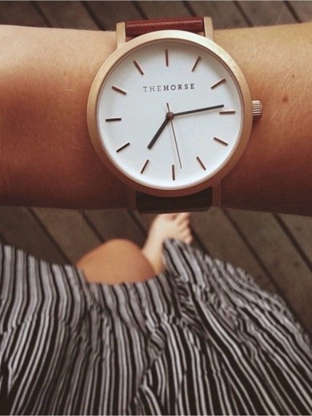 The Horse Rose Gold Watch with Pink Strap